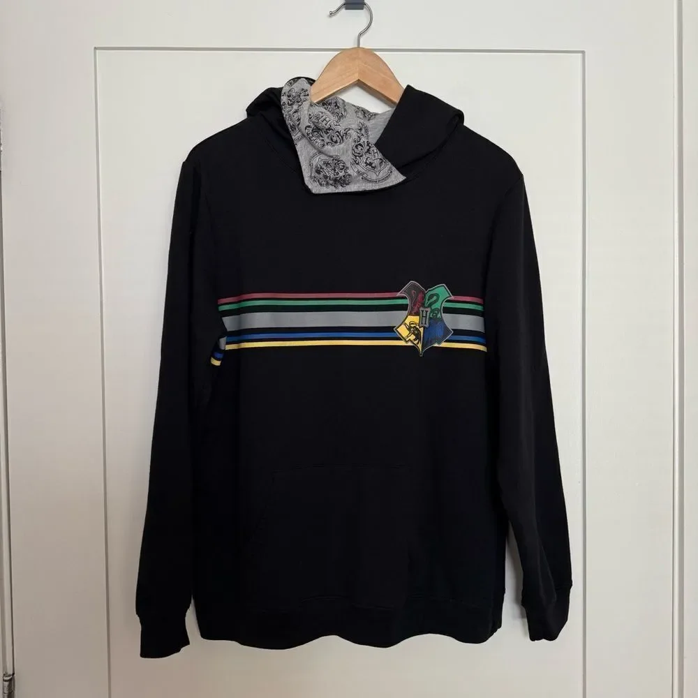 Harry Potter Hogwarts Hoodie Sweatshirt Youth Unisex Sz 2XL Black Pullover